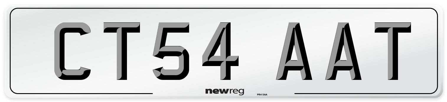 CT54 AAT Number Plate from New Reg